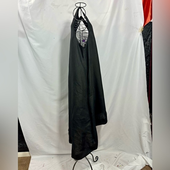 Magic Linen Nida black midi high low dress size M - Picture 4 of 8